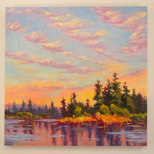 Rose Sunset by Karen E Lewis |  Context View of Artwork 