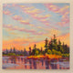 Original art for sale at UGallery.com | Rose Sunset by Karen E Lewis | $3,000 | oil painting | 36' h x 36' w | thumbnail 3