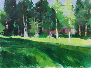 Original art for sale at UGallery.com | House in Sun and Shade, Rt. 202 by Janet Dyer | $975 | acrylic painting | 18' h x 24' w | photo 1