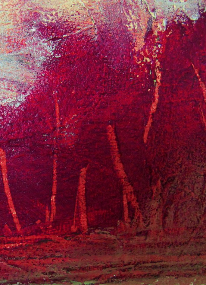 Ruby Love by Valerie Berkely |  Closeup View of Artwork 