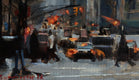 Original art for sale at UGallery.com | Rush Hour in Manhattan by Jonelle Summerfield | $600 | oil painting | 12' h x 12' w | thumbnail 3