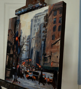 Rush Hour in Manhattan by Jonelle Summerfield |  Side View of Artwork 