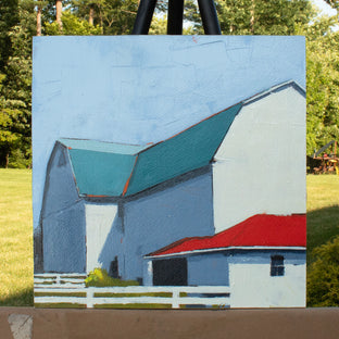 Barn Red Roof by Ruth LaGue |  Context View of Artwork 