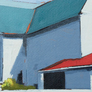 Barn Red Roof by Ruth LaGue |   Closeup View of Artwork 