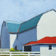 Original art for sale at UGallery.com | Barn Red Roof by Ruth LaGue | $475 | acrylic painting | 12' h x 12' w | thumbnail 1