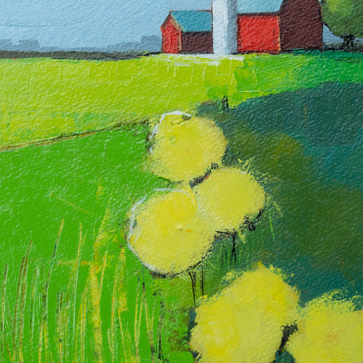 Dandelions by Ruth LaGue |   Closeup View of Artwork 