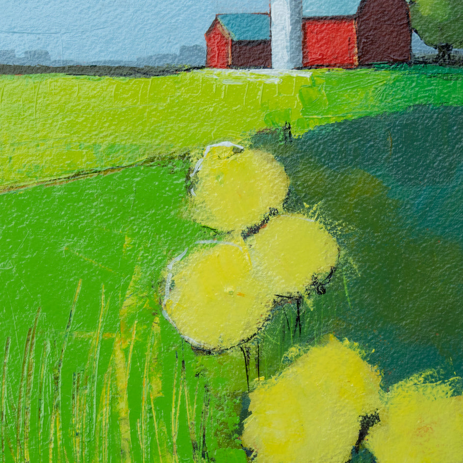 Dandelions by Ruth LaGue |  Closeup View of Artwork 