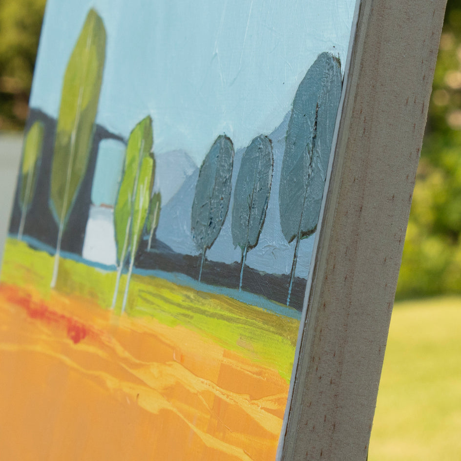 Field of Flowers by Ruth LaGue |  Side View of Artwork 