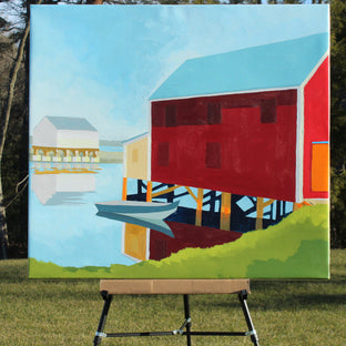 Fishing Village by Ruth LaGue |  Context View of Artwork 
