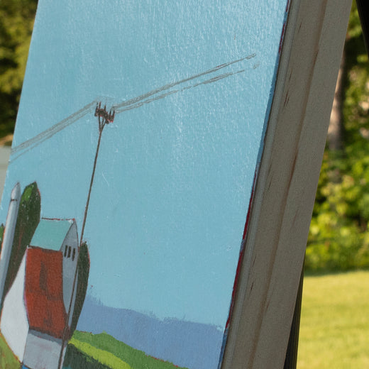 On the Wire by Ruth LaGue |  Side View of Artwork 