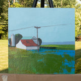 Original art for sale at UGallery.com | On the Wire by Ruth LaGue | $475 | acrylic painting | 12' h x 12' w | thumbnail 3