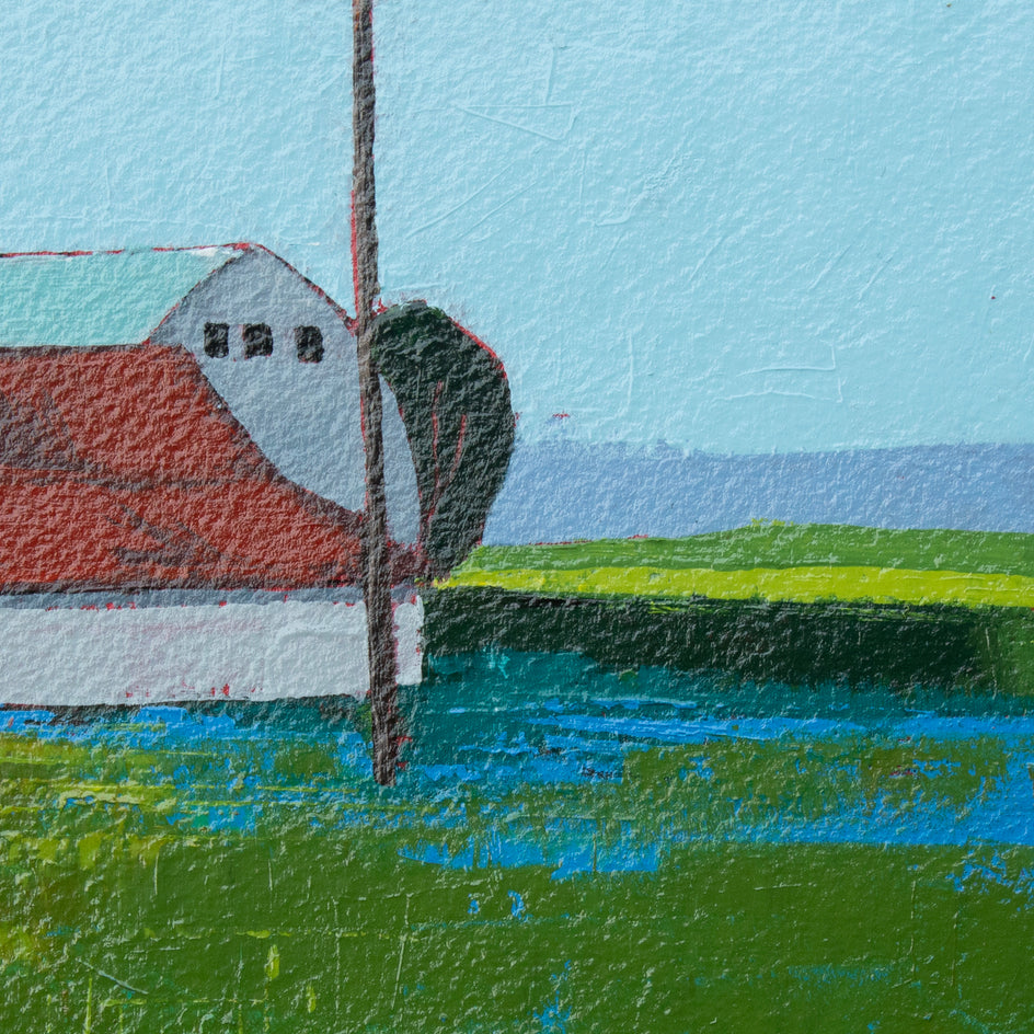 On the Wire by Ruth LaGue |  Closeup View of Artwork 