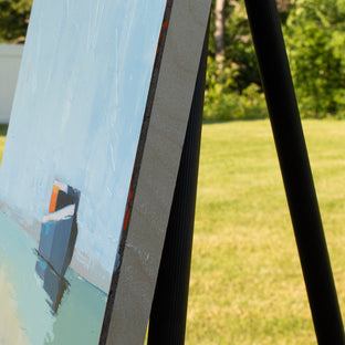 Resting Waters and Boat by Ruth LaGue |  Side View of Artwork 