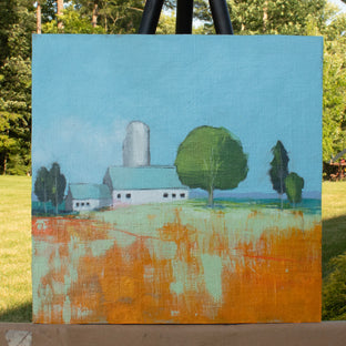 Silo and Barn by Ruth LaGue |  Context View of Artwork 