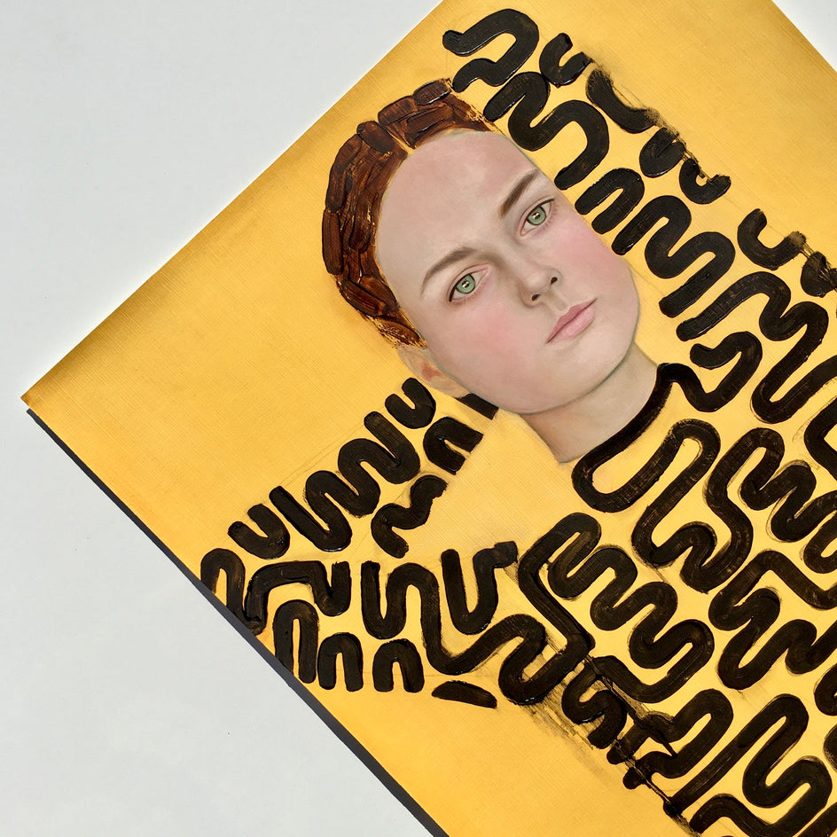 Siren I by Ryan Pickart |  Side View of Artwork 