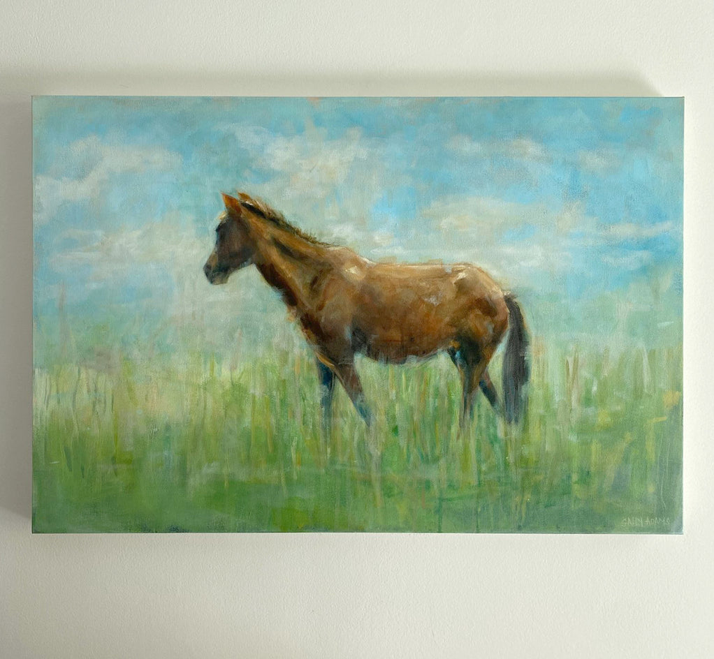 Island Pony by Sally Adams |  Closeup View of Artwork 