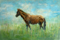 Original art for sale at UGallery.com | Island Pony by Sally Adams | $2,400 | acrylic painting | 24' h x 36' w | thumbnail 1