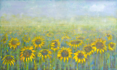 Misty Sunflowers by Sally Adams | Artwork Main Image
