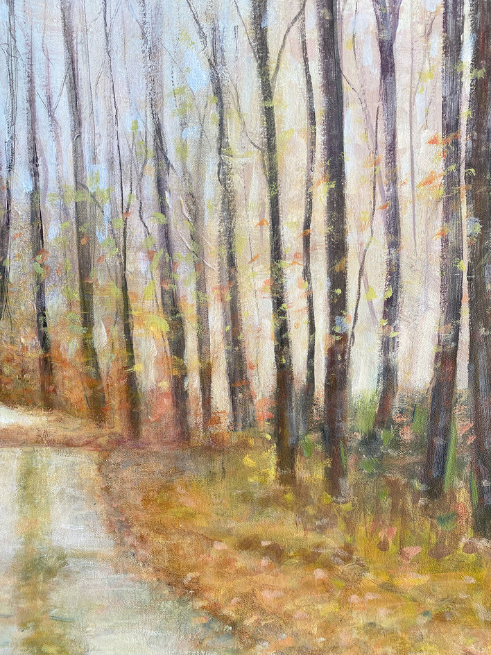 Northern Michigan Woods by Sally Adams |  Closeup View of Artwork 