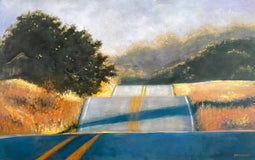 Original art for sale at UGallery.com | The Road by Sally Adams | $4,900 | acrylic painting | 30' h x 48' w | thumbnail 1