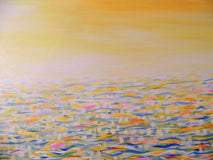Original art for sale at UGallery.com | Sun on the Ocean by Natasha Tayles | $875 | acrylic painting | 24' h x 36' w | thumbnail 4