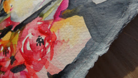 Original art for sale at UGallery.com | Wedding Bouquet by Karin Johannesson | $475 | watercolor painting | 15' h x 11' w | thumbnail 2