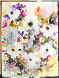 Original art for sale at UGallery.com | Dark Blooms VII by Karin Johannesson | $425 | watercolor painting | 15' h x 11' w | thumbnail 3