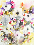 Original art for sale at UGallery.com | Dark Blooms VII by Karin Johannesson | $425 | watercolor painting | 15' h x 11' w | thumbnail 1