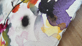 Original art for sale at UGallery.com | Dark Blooms VII by Karin Johannesson | $425 | watercolor painting | 15' h x 11' w | thumbnail 2