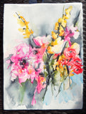 Original art for sale at UGallery.com | Wedding Bouquet by Karin Johannesson | $475 | watercolor painting | 15' h x 11' w | thumbnail 3