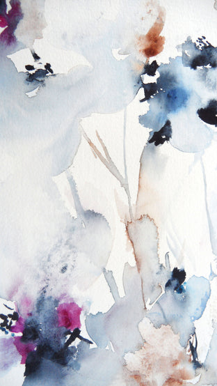 Original art for sale at UGallery.com | Winter Scene I by Karin Johannesson | $425 | watercolor painting | 15' h x 11' w | photo 4