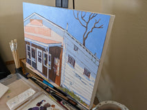 Original art for sale at UGallery.com | General Store in Aguanga Baking in the Sun by Samuel Pretorius | $800 | acrylic painting | 16' h x 20' w | thumbnail 2