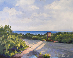 Original art for sale at UGallery.com | Golden Hour Stroll in Crystal Cove Cliffs by Samuel Pretorius | $800 | acrylic painting | 16' h x 20' w | photo 1