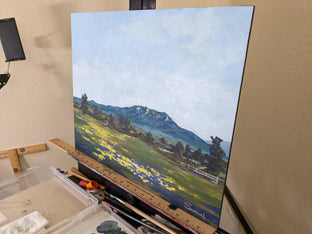 Original art for sale at UGallery.com | Majestic Cahuilla Mountain and Spring Blossoms by Samuel Pretorius | $800 | acrylic painting | 16' h x 20' w | photo 4