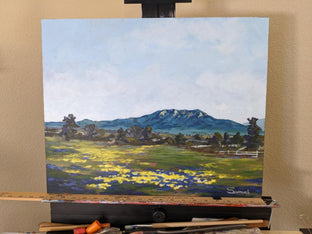 Original art for sale at UGallery.com | Majestic Cahuilla Mountain and Spring Blossoms by Samuel Pretorius | $800 | acrylic painting | 16' h x 20' w | photo 2