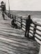 Original art for sale at UGallery.com | Oceanside Pier in Black and White by Samuel Pretorius | $700 | acrylic painting | 24' h x 18' w | thumbnail 4