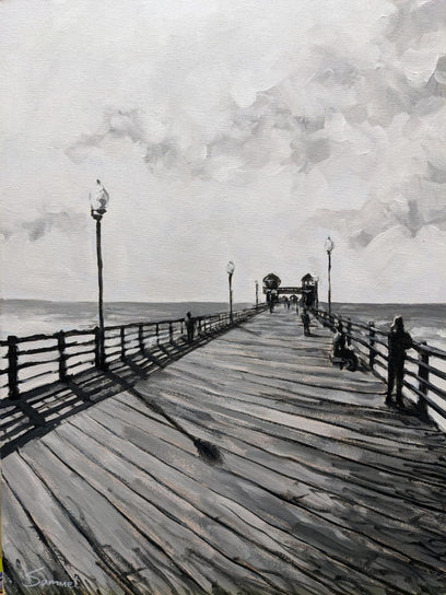 Oceanside Pier in Black and White by Samuel Pretorius | Artwork Main Image