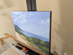 Original art for sale at UGallery.com | Peaceful View of the Bay Along Highway 1 by Samuel Pretorius | $325 | acrylic painting | 11' h x 14' w | photo 2