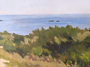 Original art for sale at UGallery.com | Peaceful View of the Bay Along Highway 1 by Samuel Pretorius | $325 | acrylic painting | 11' h x 14' w | photo 4