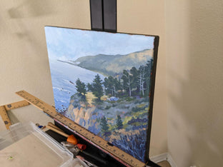 Pine Covered Cliffs Along Highway 1 by Samuel Pretorius |  Side View of Artwork 