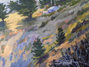 Pine Covered Cliffs Along Highway 1 by Samuel Pretorius |   Closeup View of Artwork 