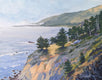 Original art for sale at UGallery.com | Pine Covered Cliffs Along Highway 1 by Samuel Pretorius | $325 | acrylic painting | 11' h x 14' w | thumbnail 1
