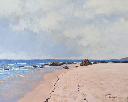 Sun Drenched Beach Near Santa Cruz by Samuel Pretorius | Artwork Main Image
