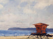 Original art for sale at UGallery.com | Sunny Coronado Beach and Lifeguard Tower by Samuel Pretorius | $600 | acrylic painting | 14' h x 14' w | thumbnail 4