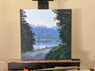 Original art for sale at UGallery.com | What a Stunning Surprise! Lake Thun, Switzerland by Samuel Pretorius | $600 | acrylic painting | 14' h x 14' w | thumbnail 3