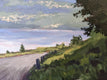 Original art for sale at UGallery.com | What a Stunning Surprise! Lake Thun, Switzerland by Samuel Pretorius | $600 | acrylic painting | 14' h x 14' w | thumbnail 4