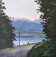 Original art for sale at UGallery.com | What a Stunning Surprise! Lake Thun, Switzerland by Samuel Pretorius | $600 | acrylic painting | 14' h x 14' w | thumbnail 1