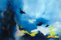 Original art for sale at UGallery.com | Blue Black Point by Sarah Parsons | $1,650 | oil painting | 24' h x 36' w | thumbnail 1