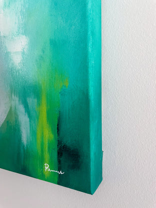 Green Refresh by Sarah Parsons |  Side View of Artwork 
