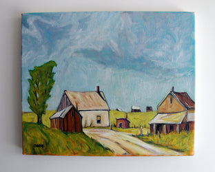 Original art for sale at UGallery.com | Old Farmstead, Enfield, North Carolina by Doug Cosbie | $350 | oil painting | 10' h x 12' w | photo 3